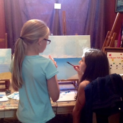 Through painting, friendships are made